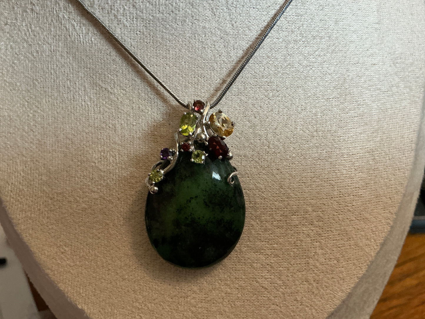 25x30mm Jade Teardrop pendant