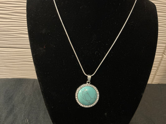 20mm Round Turquoise Necklace