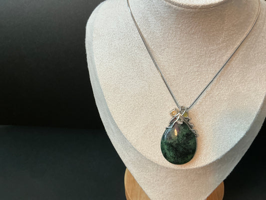 25x30mm Jade Teardrop pendant