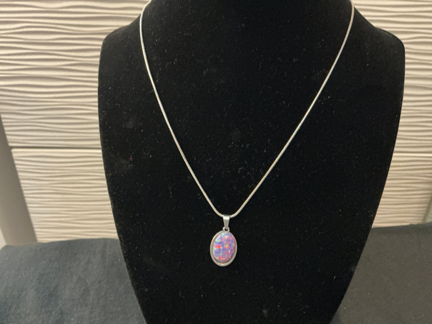 10x14mm Synthetic Opal strawberry Necklace